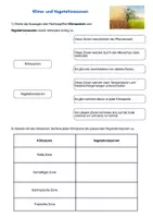 Vorschau - Arbeitsblätter - Klima- und Vegetationszonen Arbeitsblatt mit Infokarten - Seite 1