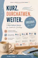 Vorschau - Bildkarten - KURZ. DURCHATMEN. WEITER. | 3 Mini-Selfcare-Karten für Lehrpersonen | FREEBIE - Deckblatt