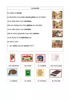 Aperçu - fiches de lecture exercices à partir d'une comptine: la souris - Page 1