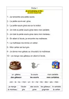 Aperçu - fiches de lecture exercices à partir d'une comptine: la souris - Page 2