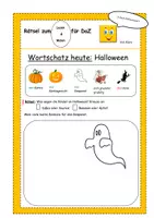 Vorschau - Spiele - Klaro DaZ & SU Rätsel Lies und Male Halloween + Genus Memory® - Seite 1