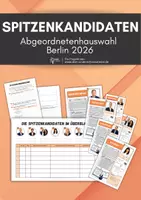 Vorschau - Arbeitsblätter - Spitzenkandidaten - Abgeordnetenhauswahl Berlin 2026 - Gallerywalk mit differenzierten Aufgaben (ab Klasse 9) - Deckblatt