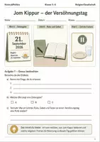 Vorschau - Arbeitsblätter - Jom Kippur Arbeitsblatt Klasse 5–6 - Deckblatt