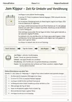 Vorschau - Arbeitsblätter - Jom Kippur Arbeitsblatt Klasse 5–6 - Seite 1