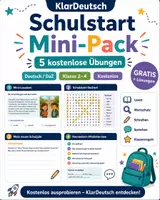 Vorschau - Arbeitsblätter - Schulstart Mini Pack 5 kostenlose Übungen - Deckblatt