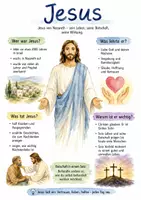 Vorschau - Arbeitsblätter - Lernposter + Arbeitsblatt "Jesus" + Onlineübung & MP3 + Infografik - Deckblatt