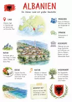 Vorschau - Arbeitsblätter - Lernposter + Arbeitsblätter "Albanien" + Lösung & MP3 + Mindmap + Infografik - Deckblatt