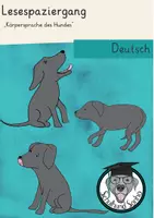 Vorschau - Arbeitsblätter - Lesespaziergang Körpersprache des Hundes - Deckblatt