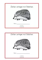 Vorschau - Arbeitsblätter - Heft Zahlzen zerlegen mit Stäbchen, Zahlzerlegung, Montessori, Griffel, Valerie Würz - Seite 1
