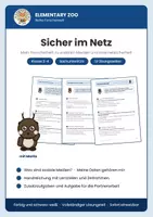 Vorschau - Arbeitsblätter - Sachunterricht Klasse 3-4: Sicher im Netz – Forscherheft - Deckblatt
