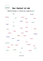 Vorschau - Arbeitsblätter - 🍁Übungsblatt zu Wortarten Herbst | Merkwörter Herbst | Wortschatz Herbst | Wortsammlung Herbst | | Deutsch | DaZ | DaF | 2. und 2. Klasse | Arbeitsblatt Herbst | Differenziert mit Lösung | Merkblatt - Seite 2