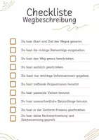 Vorschau - Arbeitsblätter - Checkliste Wegbeschreibung - Seite 1