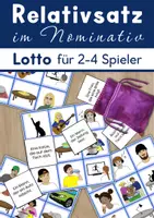 Vorschau - Spiele - Relativsatz im Nominativ - DaF DaZ Spiel - Lotto - A2 B1 - Deckblatt