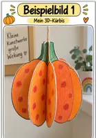 Vorschau - Mal- und Bastelvorlagen - Herbst basteln Grundschule | 3D-Herbstdeko mit Kürbis, Eichel, Blatt & Pilz | Materialpaket | Klasse 2-4 - Seite 3