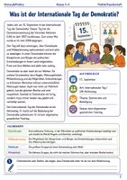Vorschau - Arbeitsblätter - Internationaler Tag der Demokratie Arbeitsblatt Klasse 5–6 - Seite 1