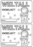 Vorschau - Arbeitsblätter - Knobel- und Sachaufgaben "Weltall" | MINI-HEFT MATHE KL.3-4 - Seite 1