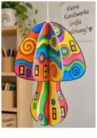 Vorschau - Mal- und Bastelvorlagen - 3D-Pilz basteln im Herbst | Kunst & Basteln Grundschule | Vorlagen & Anleitung | Klasse 2-4 - Seite 3