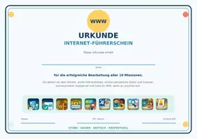 Vorschau - Arbeitsblätter - Internet Führerschein 10-Missionen - Deckblatt