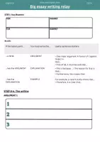 Vorschau - Arbeitsblätter - Big essay writing relay - argumentative essay - Deckblatt
