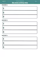 Vorschau - Arbeitsblätter - Big essay writing relay - argumentative essay - Seite 1