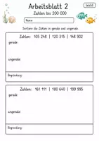 Vorschau - Arbeitsblätter - Gerade und ungerade große Zahlen | Mathematik Klasse 4 | 10 Arbeitsblätter als PDF - Seite 2