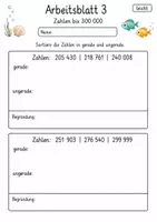 Vorschau - Arbeitsblätter - Gerade und ungerade große Zahlen | Mathematik Klasse 4 | 10 Arbeitsblätter als PDF - Seite 3