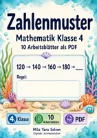 Vorschau - Arbeitsblätter - Zahlenmuster | Mathematik Klasse 4 | 10 Arbeitsblätter als PDF - Deckblatt