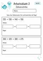 Vorschau - Arbeitsblätter - Zahlenmuster | Mathematik Klasse 4 | 10 Arbeitsblätter als PDF - Seite 2