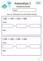 Vorschau - Arbeitsblätter - Zahlenmuster | Mathematik Klasse 4 | 10 Arbeitsblätter als PDF - Seite 3