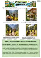 Vorschau - Stundenentwürfe - El turismo sostenible (Grundlagenmaterial) - Deckblatt