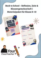 Vorschau - Arbeitsblätter - BACK TO SCHOOL – Materialpaket für die Klassen 8–10 - Deckblatt