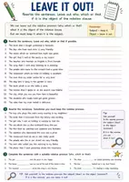 Vorschau - Arbeitsblätter - Relative Clauses & Contact Clauses - Seite 3