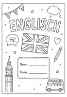 Vorschau - Arbeitsblätter - Deckblatt Englisch - Ausmalbild für die Grundschule - Seite 2