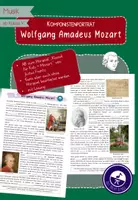 Vorschau - Arbeitsblätter - Komponistenportrait Mozart - sein Leben und Werk - Deckblatt