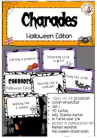 Vorschau - Spiele - Charades Halloween Sek I Pantomime Englisch - Deckblatt