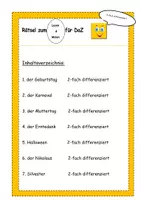 Vorschau - Spiele - Klaro DaZ & SU Rätsel Lies und Male Themenheft Lieblingsfeste feiern - Seite 1