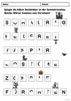 Vorschau - Arbeitsblätter - Symmetrie Halloween 6 ABs Spiegeln Achsensymmetrie Pixelbilder - Seite 3
