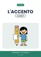 anteprima - Esercizi - 🔤 L'accento: ortografia classe seconda, 10 schede - Pagina di copertina