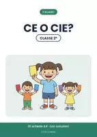 anteprima - Esercizi - 🔤 CE o CIE: ortografia classe seconda, 10 schede - Pagina di copertina
