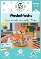 Vorschau - Mal- und Bastelvorlagen - Freebie Herbst Grundschule | Fuchs im Herbst basteln | Wackelfuchs Bastelvorlage - Deckblatt