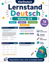 Vorschau - Arbeitsblätter - Lernstand Deutsch Klasse 3/4 - Deckblatt