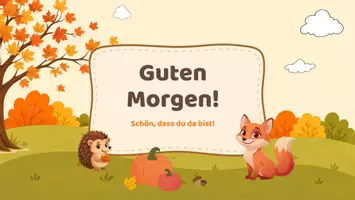 Vorschau - Präsentationen/Tafelbilder - Herbstliche Powerpointvorlagen (editierbar) - Seite 1