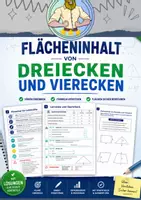 Vorschau - Arbeitsblätter - Flächeninhalt Klasse 7 | Dreiecke & Vierecke - Deckblatt