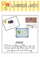 Aperçu - Jeux - La FABRIQUE À MOTS période 1 - Page de couverture