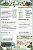 Vorschau - Arbeitsblätter - Ireland Reading Comprehension Irish Legends - Seite 2
