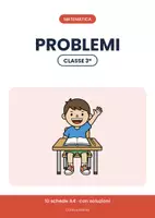 anteprima - Esercizi - 🔢 Problemi di matematica classe terza: 10 schede - Pagina di copertina