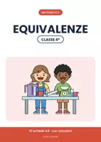 anteprima - Esercizi - Equivalenze classe quarta: le misure, 9 schede - Pagina di copertina