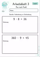 Vorschau - Arbeitsblätter - Punkt vor Strich | Mathematik Klasse 4 | 10 Arbeitsblätter als PDF - Seite 3