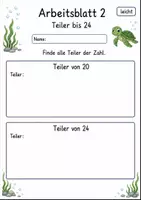 Vorschau - Arbeitsblätter - Teiler finden | Mathematik Klasse 4 | 10 Arbeitsblätter als PDF - Seite 2