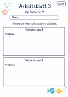 Vorschau - Arbeitsblätter - Vielfache finden | Mathematik Klasse 4 | 10 Arbeitsblätter als PDF - Seite 3